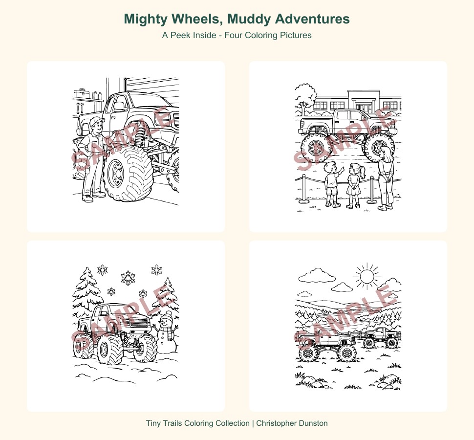 Mighty Wheels, Muddy Adventures SAMPLE collage 2